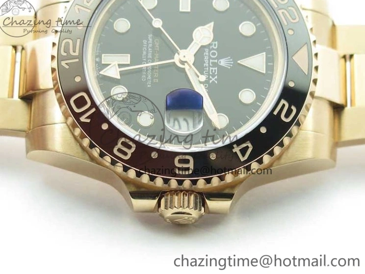 AAA Replica Watches CHNR Comfortable A 1:1 on 316L Master Steel 126715 Black Dial 2961 Brown Best Bracelet Edition Ceramic GMT Black GMF II RG 0123